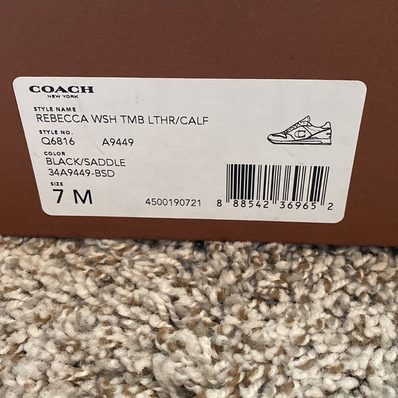 Coach Rebecca suede/leather sneakers size 7M - Picture 6 of 6